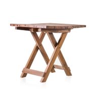 Vierkante Opvouwbare Salontafel - Gerecycled Teakhout - 50 x 50cm
