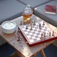 Vierkante Opvouwbare Salontafel - Gerecycled Teakhout - 50 x 50cm