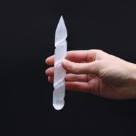 Seleniet Spiraal Toverstaf - 16 cm (Punt aan één uiteinde)