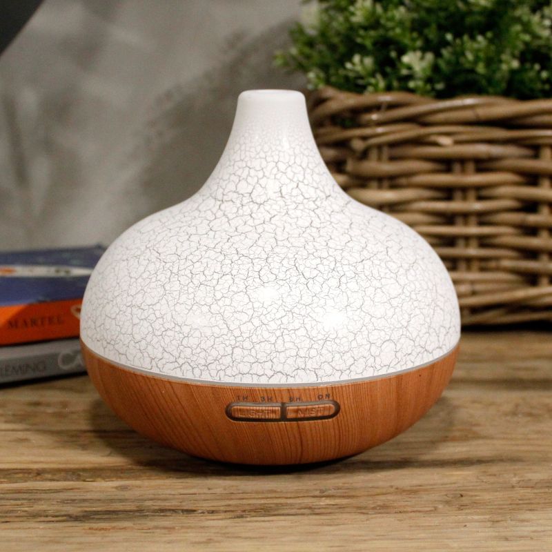 Aroma Verstuiver - Santorini - USB - Schelp Effect - Wisselende Kleuren - Timer