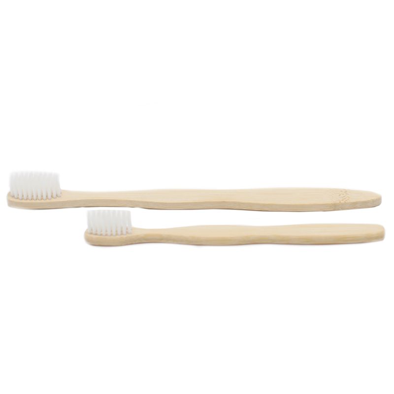 Bamboe Tandenborstel - Wit - Family Pack van 4 - Med Soft