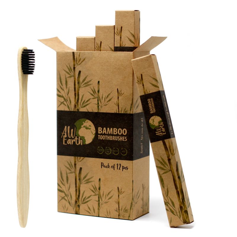 Bamboe Tandenborstel - Houtskool Medium Zacht