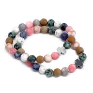 Set van 2 Edelstenen Vriendschaps Armbanden - Harmonie - Regenboog Edelstenen