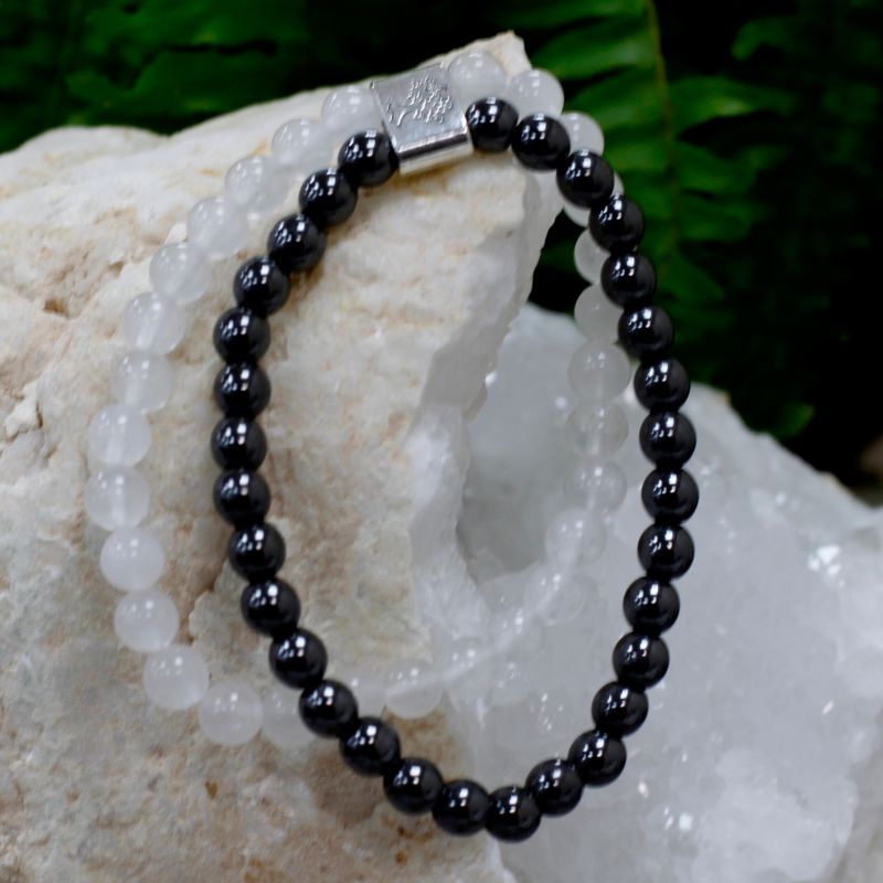 Dubbele Magnetische Edelsteen Armband - Steenkwarts