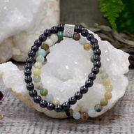 Dubbele Magnetische Edelsteen Armband - Amazoniet