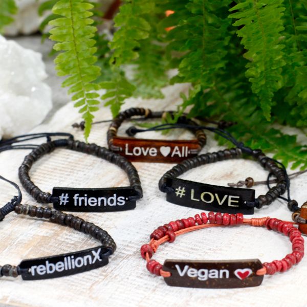 Kokos Slogan Armbanden - Rebellion X
