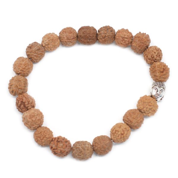 Rudraksha Boeddha Bangle Mala - Naturel
