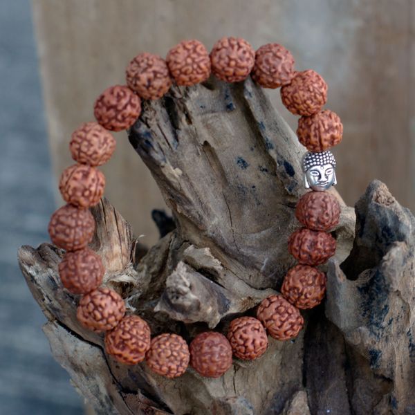 Rudraksha Boeddha Bangle Mala - Naturel