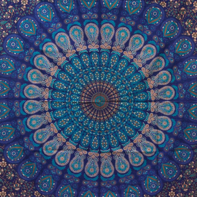 Bedsprei/Wandkleed Katoen - Dubbel - Klassieke Mandala - 235 x 210 cm