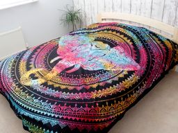 Bedsprei/Wandkleed Katoen - Dubbel - Olifant Hoofd - 235 x 210 cm