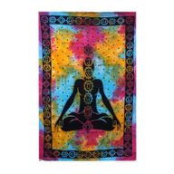 Bedsprei/Wandkleed Katoen - Dubbel - Chakra Boeddha - 235 x 210 cm