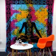 Bedsprei/Wandkleed Katoen - Dubbel - Chakra Boeddha - 235 x 210 cm