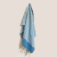 Katoenen Pareo Strandplaid - Hemels Blauw - 100 x 180 cm