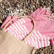 Katoenen Pareo Strandplaid - Hot Roze - 100 x 180 cm