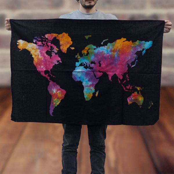 Katoenen Wand Dekoratie Doeken - Wereld