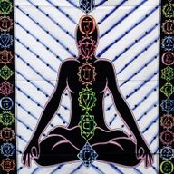 Wanddoek Katoen - Hand Geschilderd - Chakra Boeddha