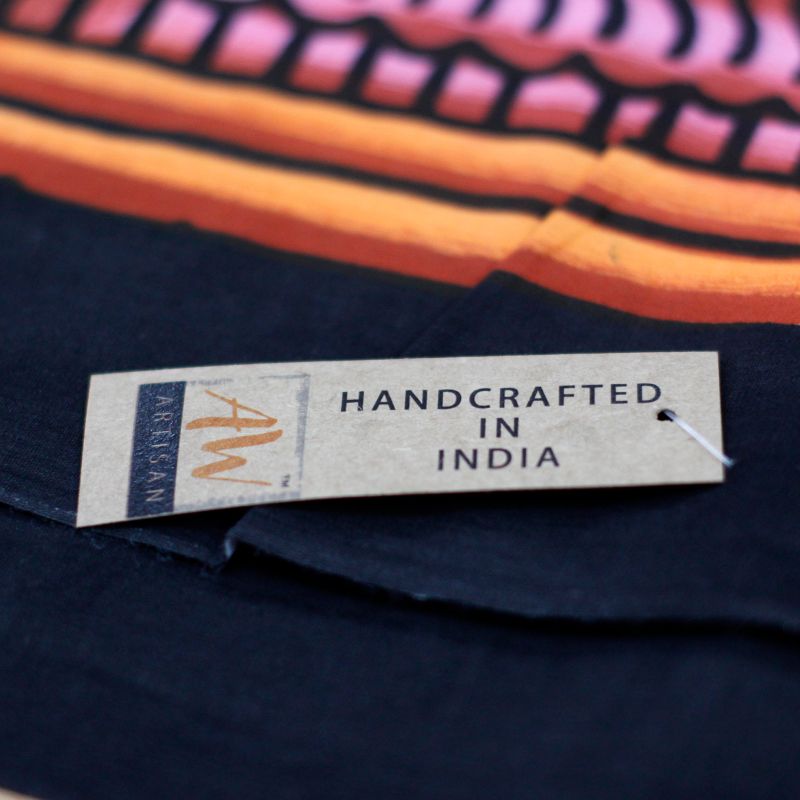 Wanddoek Katoen - Hand Geschilderd - Olifant