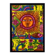 Wanddoek Katoen - Hand Geschilderdl - Zon
