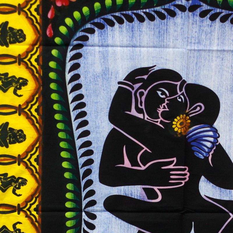 Wanddoek Katoen - Hand Geschilderd - Kamasutra