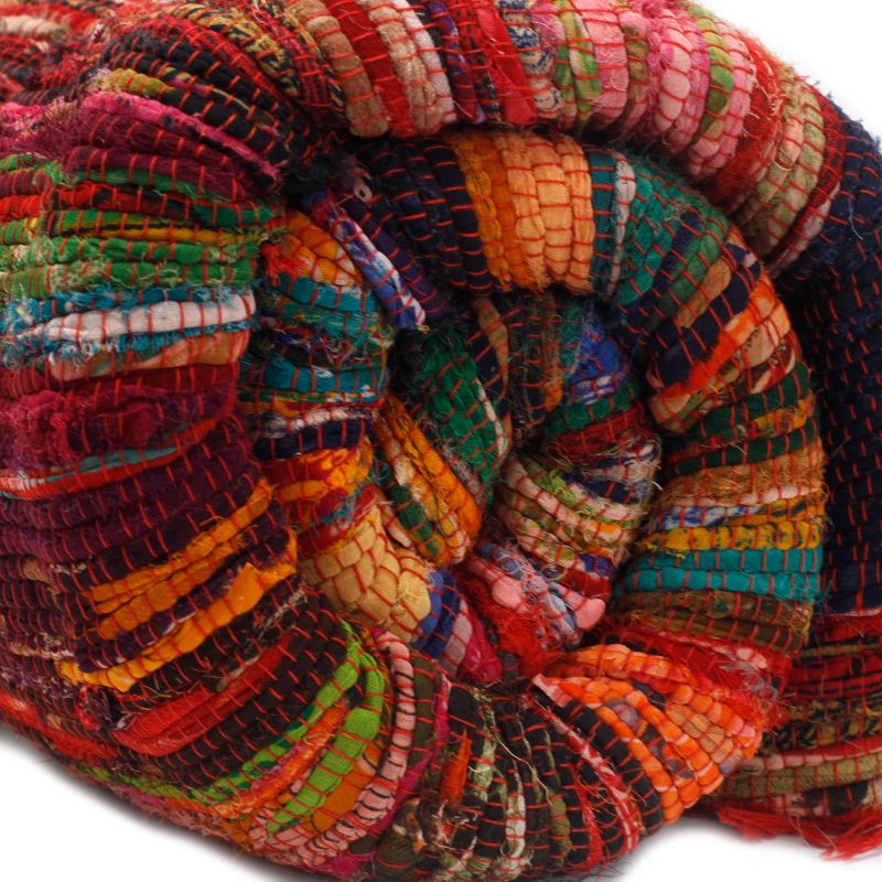 Indiase Recycled Tapijt - Rood - 150 x 90cm