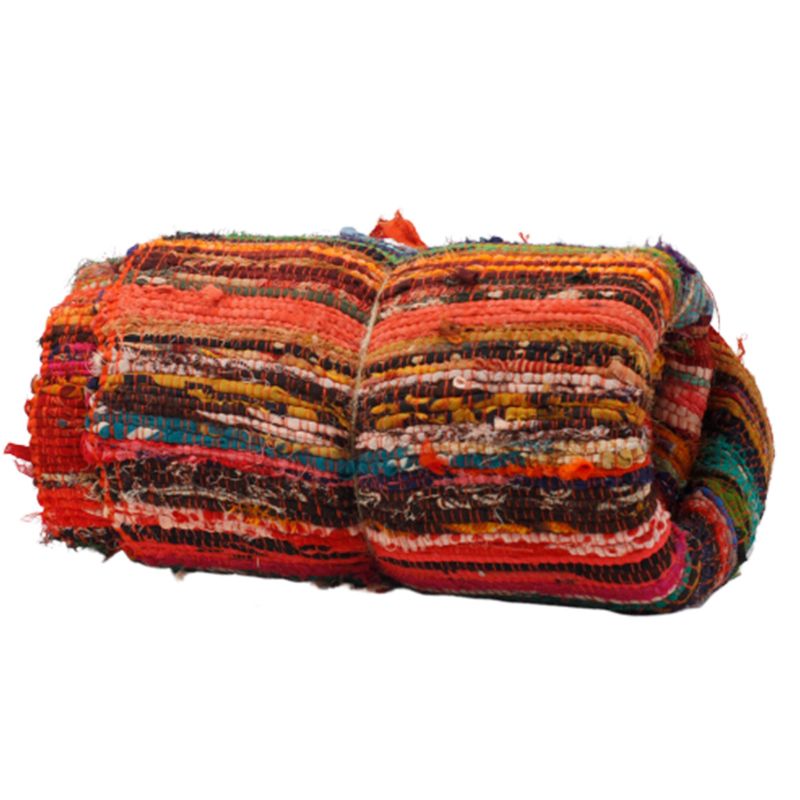 Indiase Recycled Tapijt - Oranje - 152 x 90cm