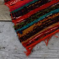 Indiase Recycled Tapijt - Oranje - 152 x 90cm