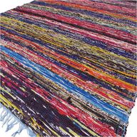 Indiase Recycled Tapijt - Blauw - 153 x 90cm