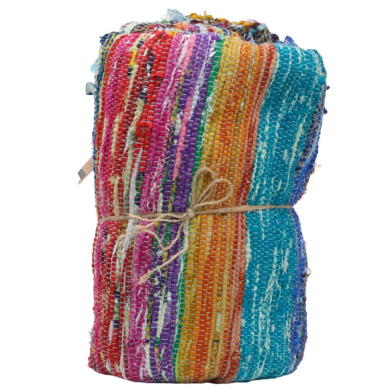 Indiase Recycled Tapijt - Blauw - 153 x 90cm