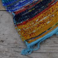 Indiase Recycled Tapijt - Blauw - 153 x 90cm