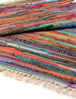 Indiase Recycled Tapijt - Naturel - 155 x 90cm