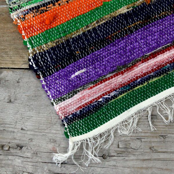 Indiase Recycled Tapijt - Naturel - 155 x 90cm