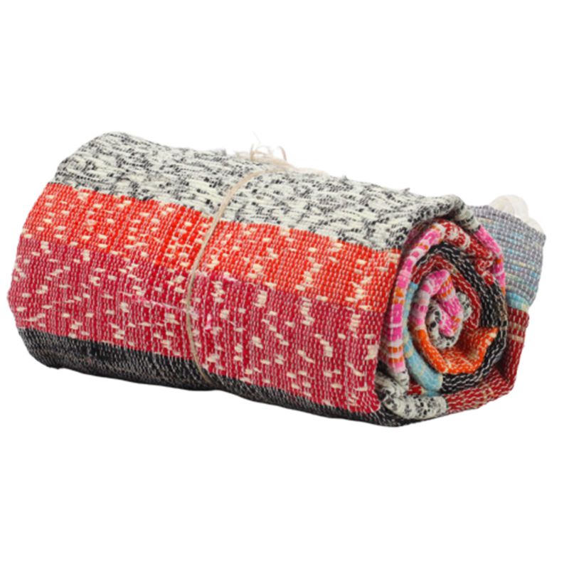 Indiase Recycled Tapijt Naturel - 156 x 90cm