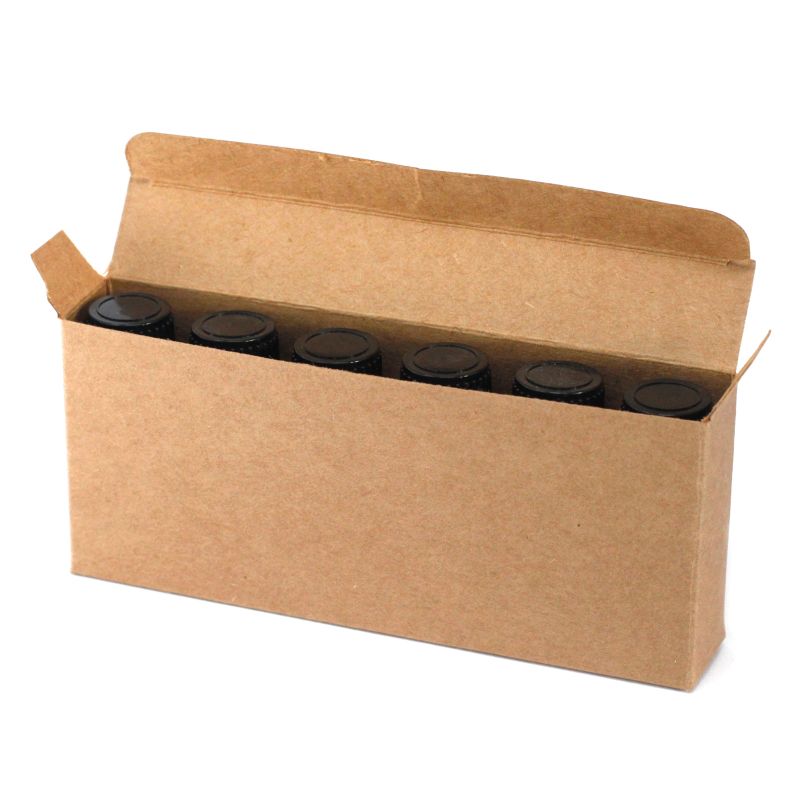 Verpakkings doosjes voor 6 x 10ml - Olie flesjes - Bruin