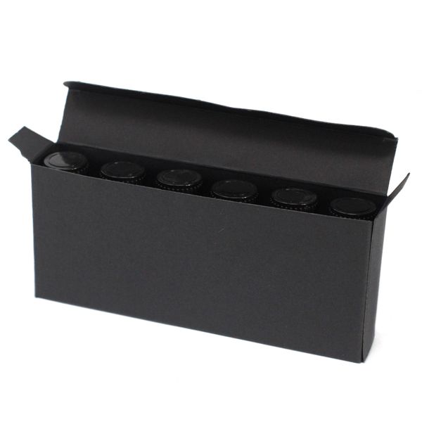 Verpakkings doosjes voor 6 x 10ml - Olie flesjes - Zwart