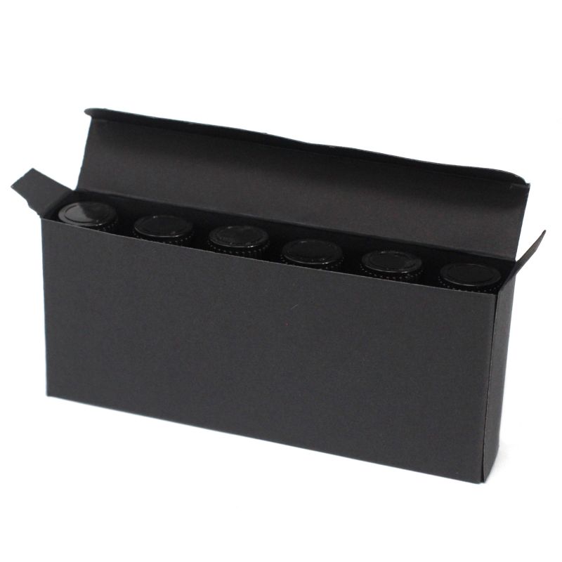 Verpakkings doosjes voor 6 x 10ml - Olie flesjes - Zwart