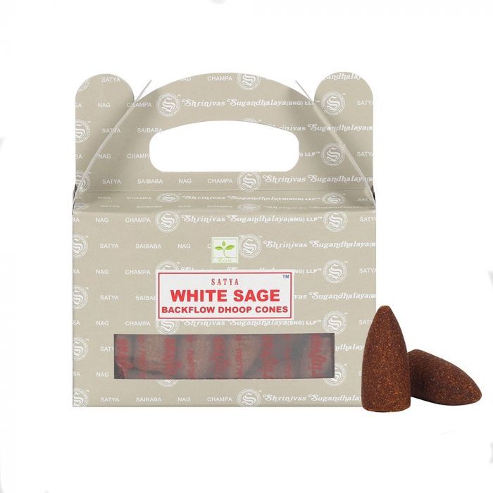 Satya Backflow Dhoop Kegels - Witte Salie (24st)