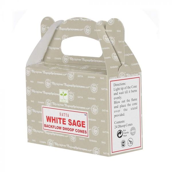 Satya Backflow Dhoop Kegels - Witte Salie (24st)