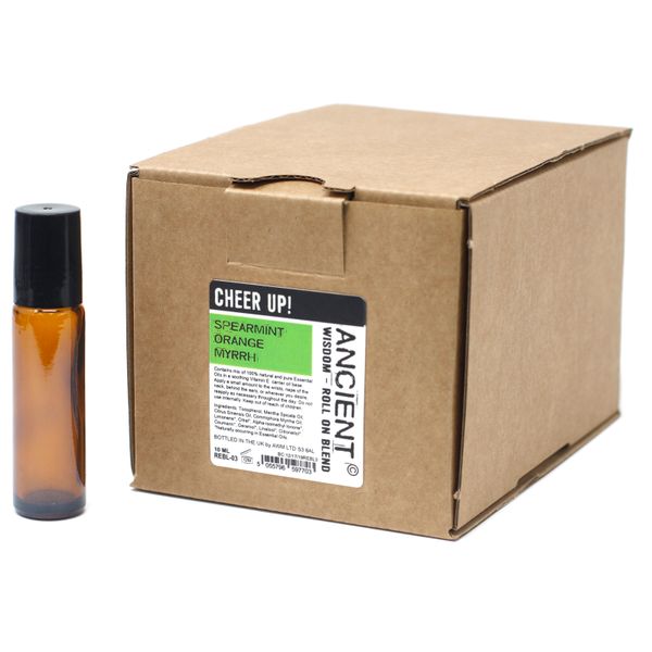 30x Rollerpen 10ml - Essentiele Oliemix - Opgewekt - ZONDER ETIKET