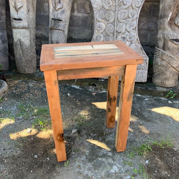Hoge tafel - Displaystandaard - Gerecycled Hardhout - 60 x 40 x 80cm