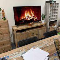 TV Kast Groot met 2 Laden en 2 Kastjes - Gerecycled Hardhout - 140 x 40 x 75cm