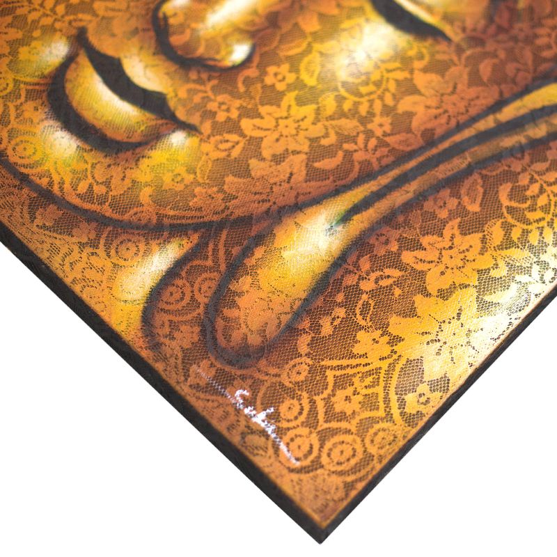 Boeddha Schilderij - Gouden Brokaat Detail