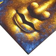 Boeddha Schilderij - Gouden Gezicht en Lotusbloem