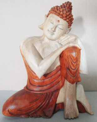 Handgesneden Boeddha Beeld - 25cm - Nadenken