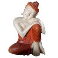 Handgesneden Boeddha Beeld - 30cm - Nadenken