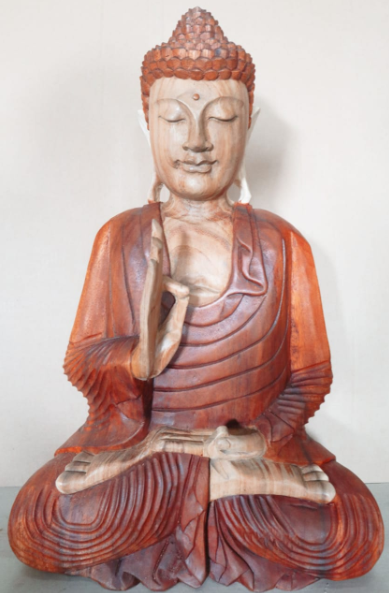 Hand Gesneden Boeddha Beeld - 60cm Teaching Transmission