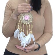 Pastel Blauw Macramé Dromenvange - 9cm (Mixed Kleuren)