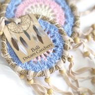 Pastel Roze Macramé Dromenvanger - 9cm (Mixed Kleuren)