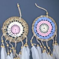 Pastel Roze Macramé Dromenvanger - 12cm (Mixed Kleuren)