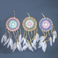 Pastel Roze Macramé Dromenvanger - 16cm (Mixed Kleuren)