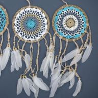 Pastel Blauw Macramé Dromenvanger - 16cm (Mixed Kleuren)
